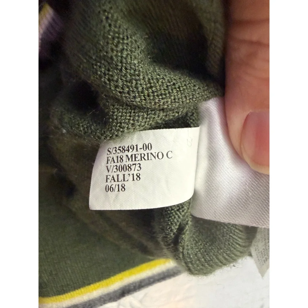 Banana Republic‎ Men's Merino Wool Sweater Medium Green Crewneck Lightweight